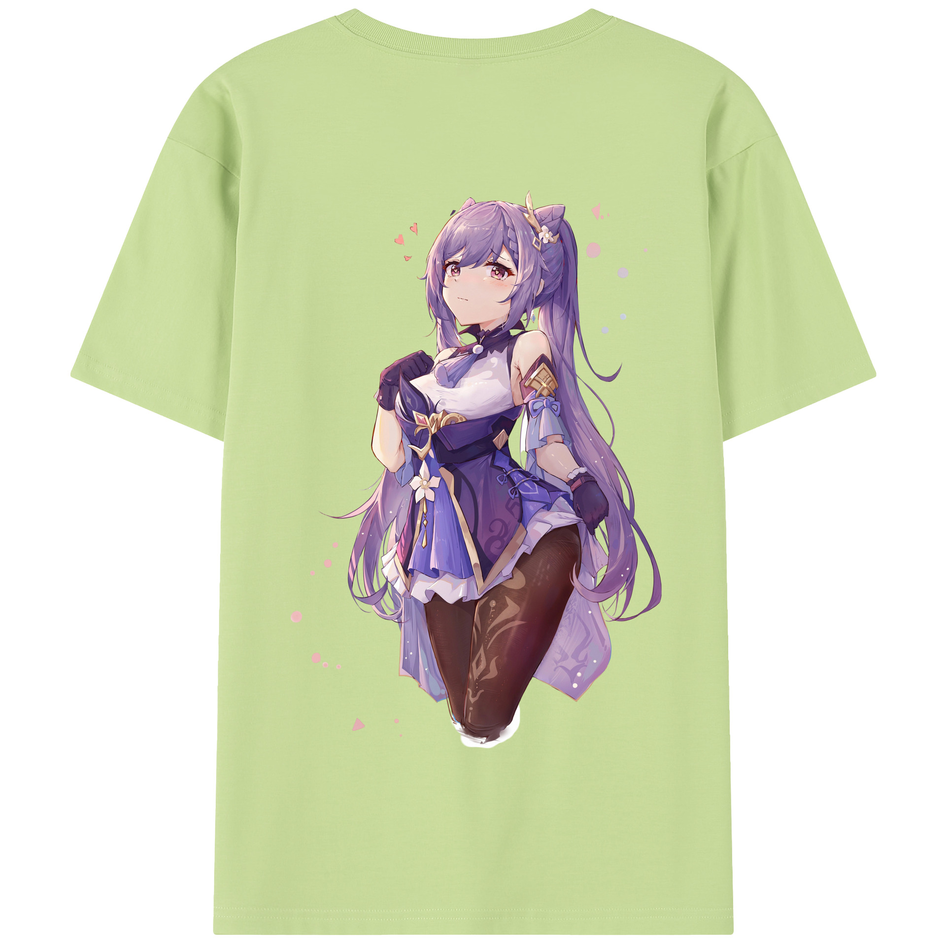 げんし神 刻晴 こくせい genshin Kokusei 綿100％半袖Tシャツ（背面プリント）